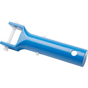 Poignée de rechange bleue pour aspirateur de piscine, adaptée aux nettoyeurs manuels.