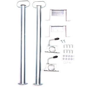 Set supporti Stema per rimorchio auto: 2 supporti, morsetti, staffe e viti.