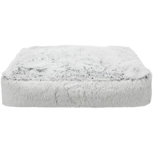 Coussin rectangulaire pour chien et chat Trixie Harvey, 100x70 cm, blanc et noir, avec revêtement en peluche.