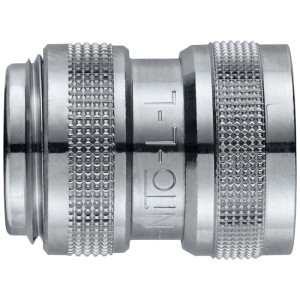Giunto Neomatic Pro in ottone cromato, con connessioni M22x1, 1/2 e 3/4 di pollice.