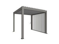 Biohort Lamellenseitenwand Gr. 3,5m quarzgrau-metallic