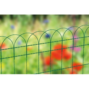 Clôture décorative verte Luxursus en PVC, 0,4 m de haut et 10 m de long, pour l'aménagement décoratif du jardin.