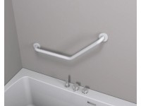 Haltegriff für Duschbadewanne Duo 4 Weiss lackiert abgewinkelt
