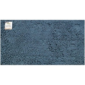 Tappeto bagno Sanitop-Wingenroth, colore petrolio, 80x50 cm, in poliestere con rivestimento antiscivolo.