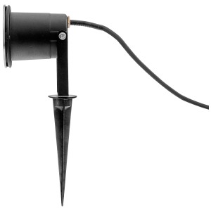 GardenLine Spot LED, set da 2 per esterni, plastica/alluminio nero con picchetto.
