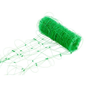 Filet de palissage Premium vert enroulé, 10x2 m. Idéal comme support pour plantes.