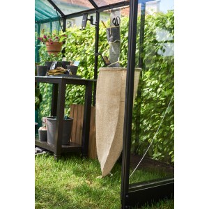 Support annulaire Juliana, Ø 30 cm, noir, pour montage sur profilés de serre, avec sac suspendu.