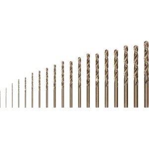 Set punte trapano Bosch HSS-CO, 19 pz, Ø 1-10 mm. Punte elicoidali per forare metallo.
