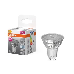 Lampadina LED Osram GU10 a riflettore, dimmerabile, 3.7W, bianco neutro, con confezione.