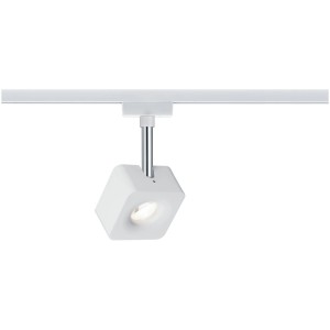 Spot Cube LED Paulmann URail bianco (8W) su sistema a binario. Luce dimmerabile.