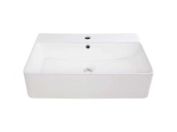 AquaSu Basic Waschtisch 416 Waschbecken mit Überlauf und Hahnloch AquaSu Basic Waschtisch 416 Waschbecken mit Überlauf und Hahnloch