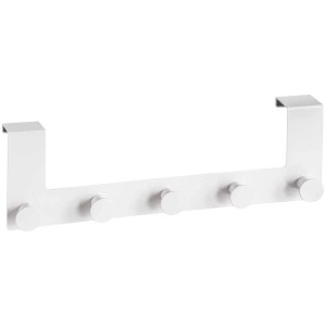 Weißer Türhaken Strip Door Hooks von Kleine Wolke aus Edelstahl mit 5 Haken.
