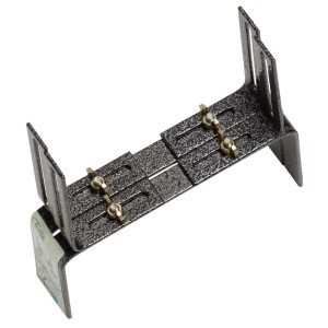 Support réglable pour jardinière de balcon OBI anthracite, réglable en 2 dimensions, en acier robuste.
