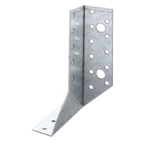 Sabot de charpente à angle droit type A, galvanisé sendzimir, 25x140 mm, pour des assemblages bois stables.