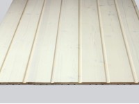 Profilholz lasiert Fichte / Tanne Weiss 14 x 121 mm / Länge 2,4 m