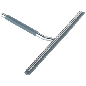 Tergivetro bagno Cave in acciaio inox, grigio lucido, lunghezza 26 cm per superfici senza aloni.