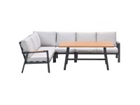 Garden Impressions Ecklounge Elati Aluminium Anthrazit-Schwarz 5-tlg.