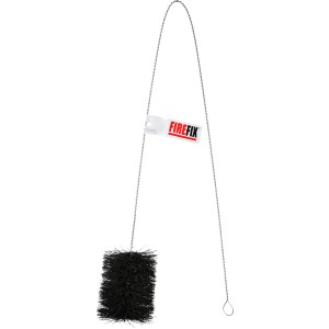 Hérisson pour conduit de cheminée Firefix avec manche et oeillet, accessoire pour poêles et cheminées.