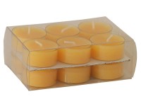 Teelicht in Kunststoffhülle Gelb