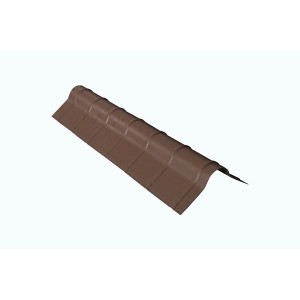 Faîtière marron pour plaques profilées Ecolina, toiture bitumée.