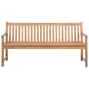 Banc de jardin Beliani Vivara en acacia clair, largeur 180 cm, 3 places.