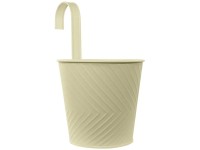 Videx Garden Metall-Hängetopf Lara Beige Ø 15 cm / Höhe 27 cm