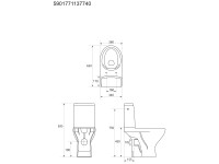 Baliv Stand-WC-Set Universal Keramik mit Sitz Weiss Baliv Stand-WC-Set Universal Keramik mit Sitz Weiss