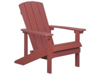 Beliani Gartenstuhl Adirondack Rot
