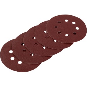 Disques abrasifs LUX pour ponceuse excentrique, 5 pièces, Ø 125 mm, grain K80.