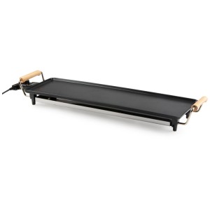 Domo Grill da tavolo DO8312TP, nero effetto legno, 1800W grill elettrico da tavolo.