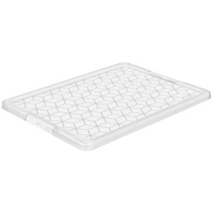 Deckel für Rotho Evo Easy Aufbewahrungsbox 50-140L, transparent mit Muster.