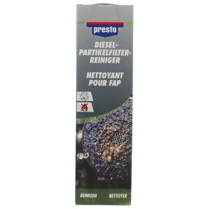 Presto Pulitore filtro antiparticolato diesel 400ml per la pulizia dei filtri antiparticolato diesel.