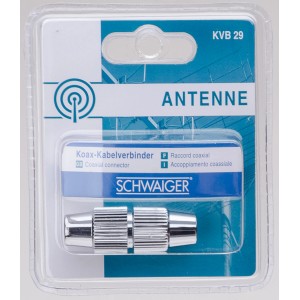 Connecteur de câble d'antenne Schwaiger en métal sous blister