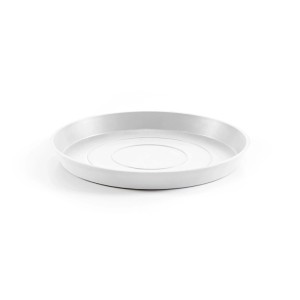 Soucoupe blanche Ecopots Amsterdam, Ø 29 cm, pour pots de fleurs intérieurs et extérieurs.
