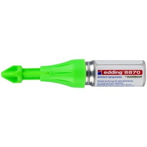 Edding 8870 marcatore spray per fori in verde neon per marcature precise.