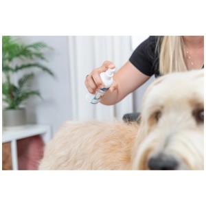 Applicazione: Spray districante Trixie per cani sul pelo. Rende i peli del cane pettinabili.