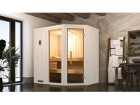 Weka Elementsauna Varberg Trend 1 Sparset Glastür/Fenster Weiss OS 7,5 kW Weka Elementsauna Varberg Trend 1 Sparset Glastür/Fenster Weiss OS 7,5 kW