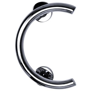 Barre d'appui semi-circulaire Ridder Art M en acier inoxydable, 33 cm, pour plus de sécurité dans la salle de bain.