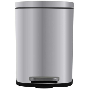 Spirella Pattumiera bagno Akira, 5 l, acciaio inox cromato spazzolato con pedale.