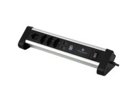 Tisch-Steckdosenleiste Notebook T13 / USB-A / USB-C Aluminium-Schwarz