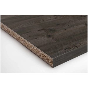 Piano di lavoro OBI Hemlock Lava, 3.8x63.5x410 cm, effetto legno scuro.