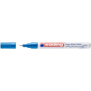 Edding Lackmarker 780 in Blau mit 0,8 mm Spitze, ideal zum Beschriften und Dekorieren.
