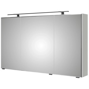 Mobile specchio Pelipal Quantum 07, bianco lucido, 120cm, con luce LED.