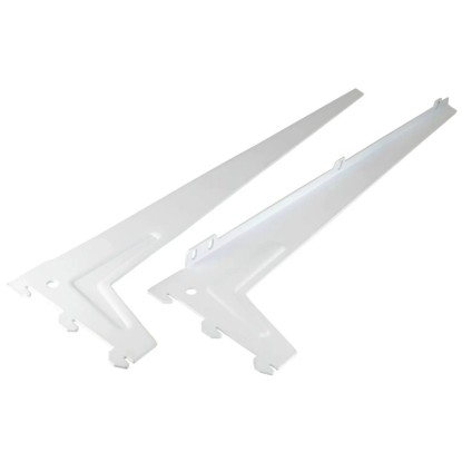 Supporto angolare con foro unico Bianco 48 cm / 1 paio
