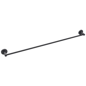 Diaqua Oslo portasciugamani, 80 cm, metallo, nero opaco. Porta asciugamani da parete.