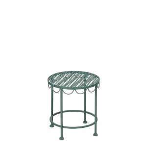Tavolino portapiante verde Mica Decorations Marseille, Ø 25 cm, altezza 27 cm, per giardino e interni.