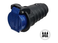 Kupplung T23 Kunststoff Anthrazit-Blau IP55