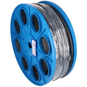 Câble TD noir H05VV-F3G2,5 au mètre sur touret bleu.