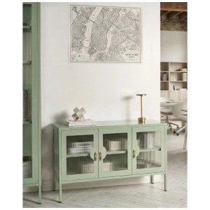 Beliani Buffet Gleora vert menthe 65 x 120 x 40 cm