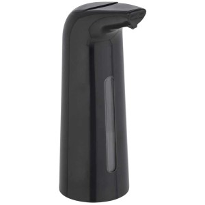 Schwarzer Wenko Sensor-Seifenspender Larino für Desinfektionsmittel und Seife.